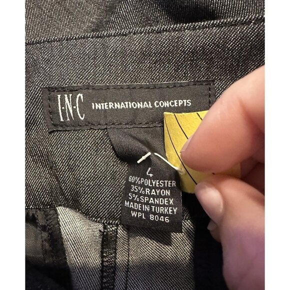 INC International Concepts charcoal gray size 4 dress career pants straight - Picture 5 of 5